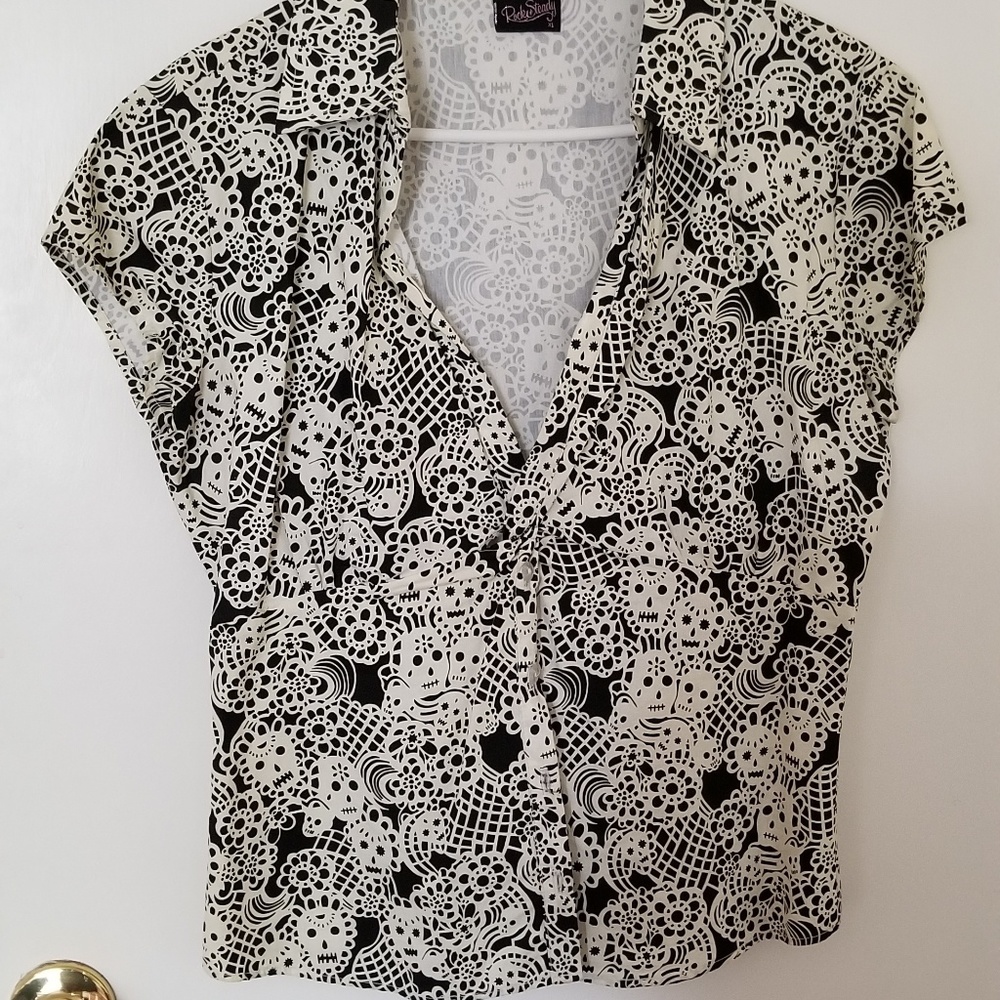 Rock a Billy skull top